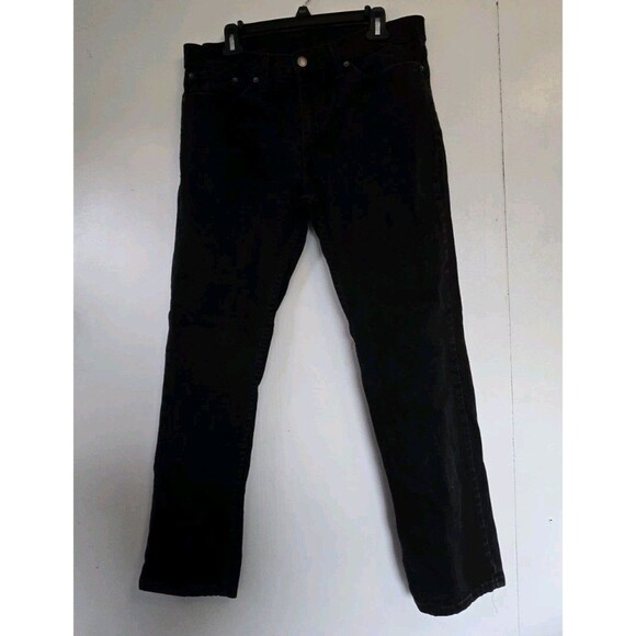 Levis Jeans Mens 34x30 511 Black Slim Fit Medium Wash Stretch Denim Grunge Skate - Picture 1 of 9